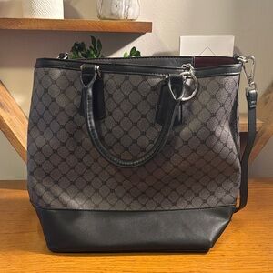 Steve Madden Black and Gray Shoulder Bag